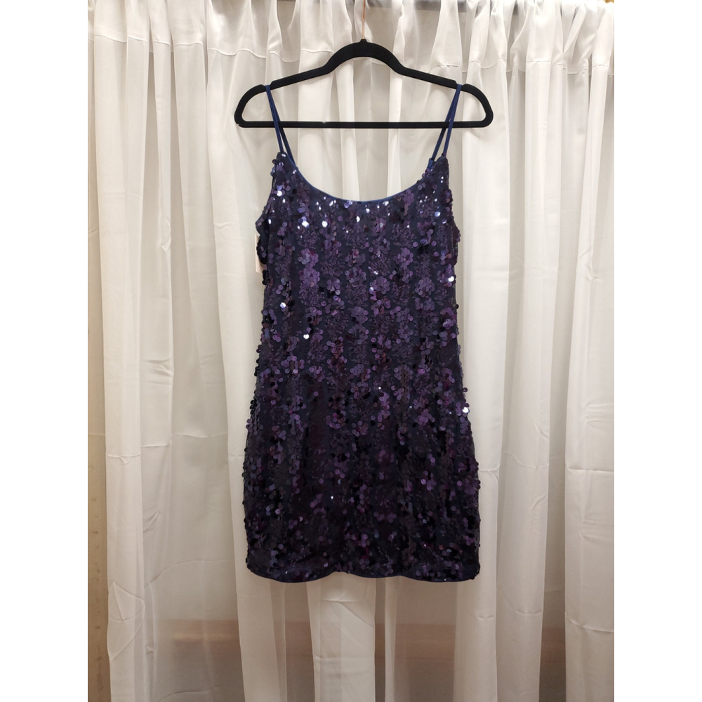 Navy/Purple Sequin Formal Dress. Size L.